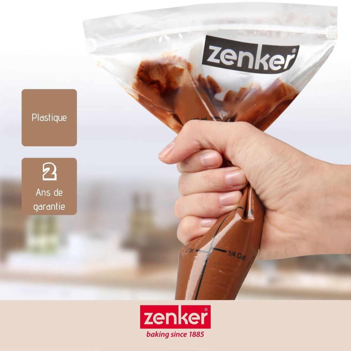 Lot de 10 poches à douille graduées avec zip 30 cm Zenker Smart Pastry Zenker - Mathon - 4