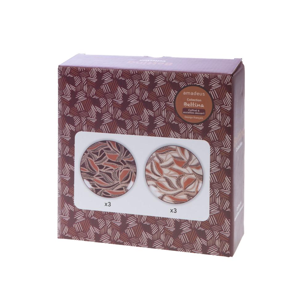 Coffret de 6 assiettes à dessert Bettina Amadeus - Mathon - 3