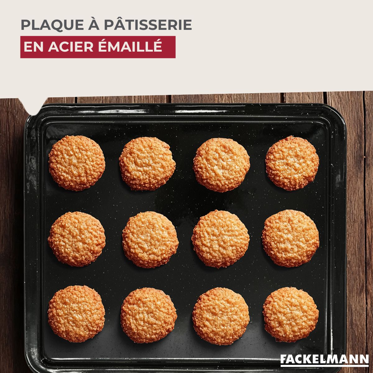 Plaque à pâtisserie émaillée 40 x 34 cm Fackelmann - Mathon - 2