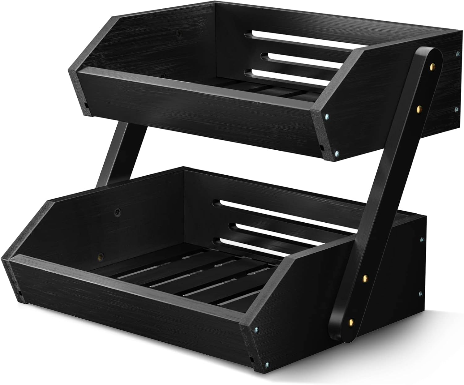 Corbeille à Fruits en Bambou à 2 Niveaux Vendos85 - Mathon