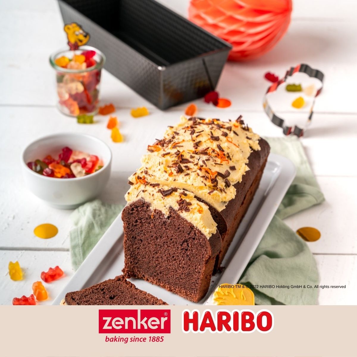 Moule à cake 25 cm avec emporte-pièce Zenker Haribo Zenker - Mathon - 7
