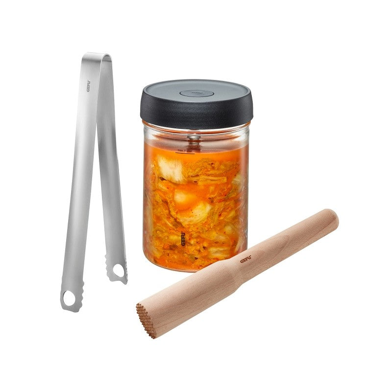 Set Nativo : Pot fermentation en verre 1L et accessoires Gefu - Mathon - 1
