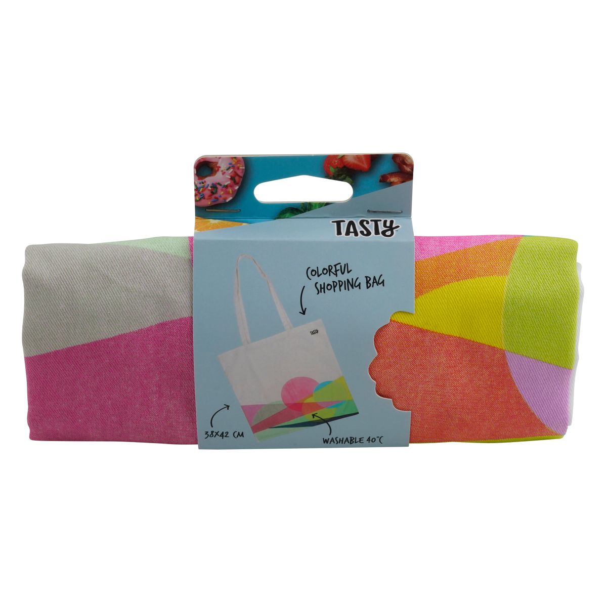 Sac de course type en coton Tasty Green Tasty - Mathon - 8