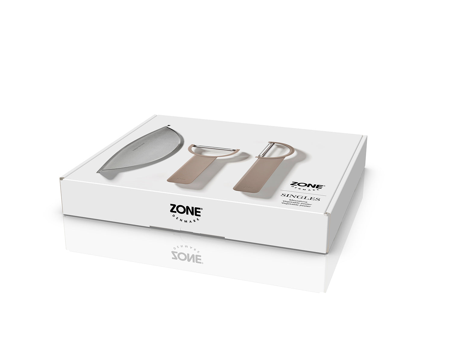Ensemble de 3 accessoires de découpe SINGLES en acier inoxydable Taupe doux Zone Denmark - Mathon - 2