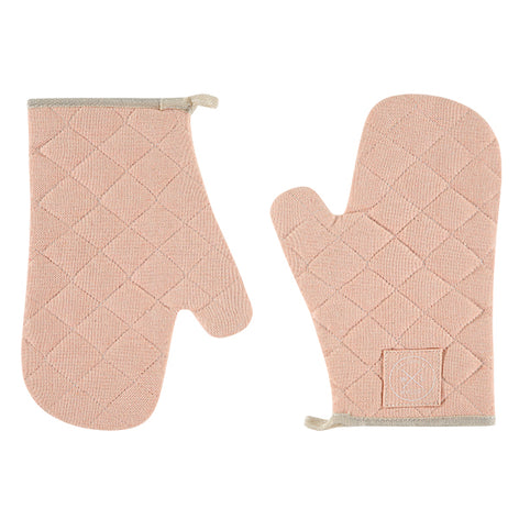 Paire de gants de cuisine en coton recyclé saumon Witloft - Mathon - 1