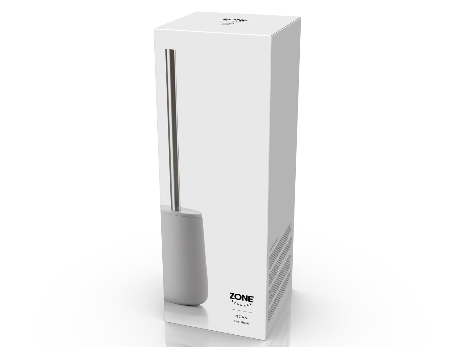 Brosse de toilette NOVA en porcelaine et acier Gris clair Zone Denmark - Mathon - 2