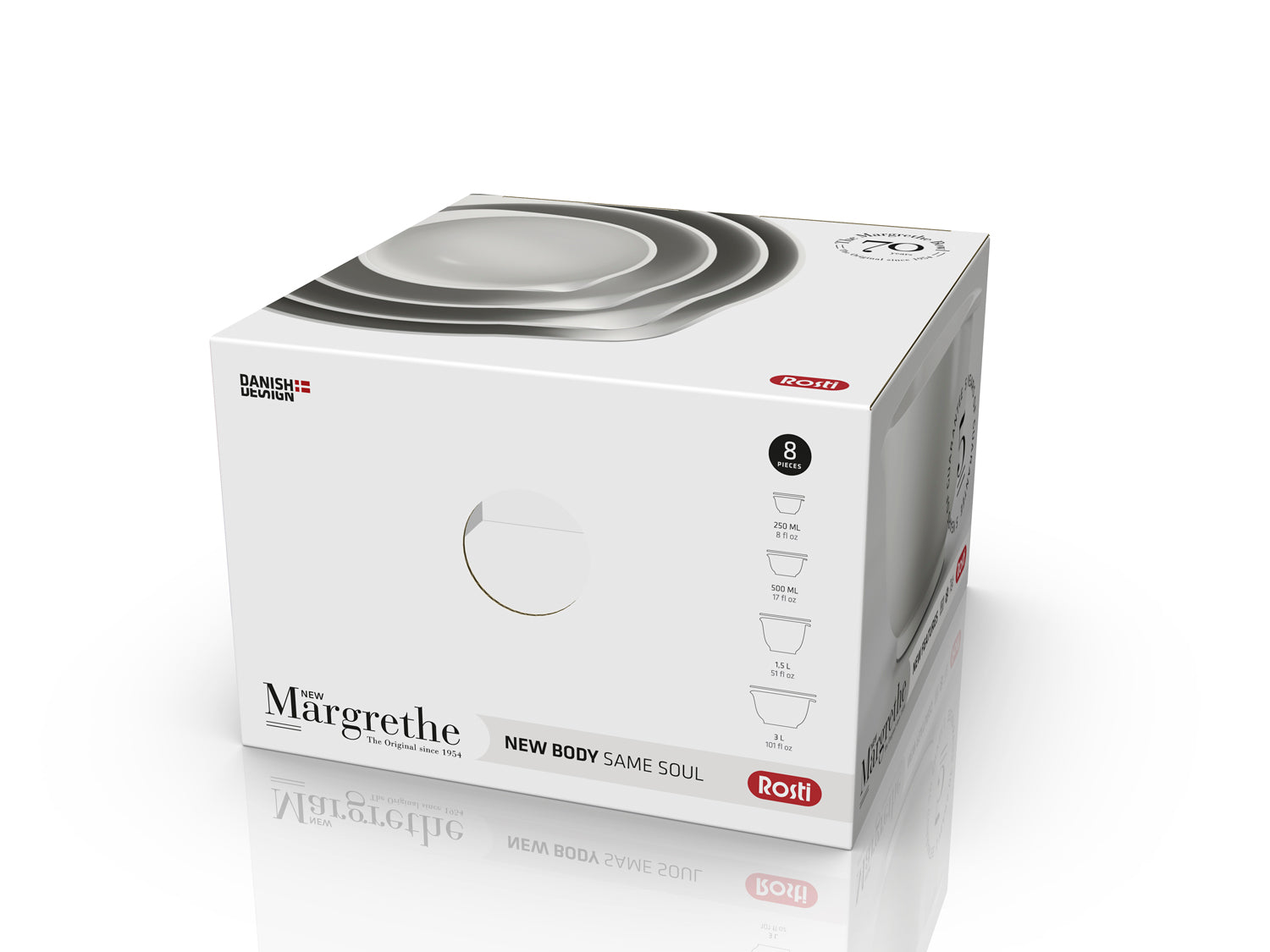 Set de bols 8 pces NEW MARGRETHE en durostima® Blanc Rosti - Mathon - 2