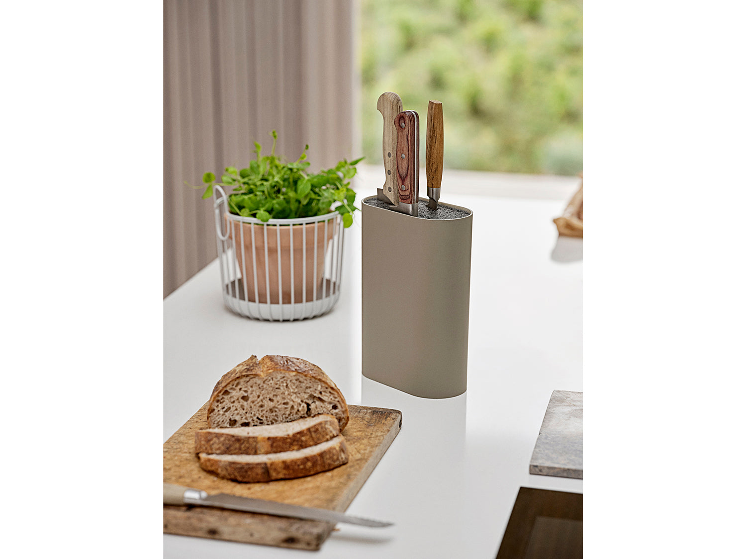 Bloc couteaux SINGLES en polypropylène et élastomère thermoplastique Taupe Zone Denmark - Mathon - 6