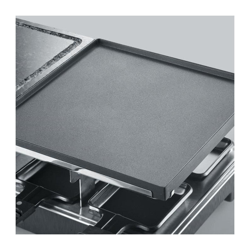 Raclette Gril   - Rg2376 - 8 Personnes - Pierre De Cuisson Naturelle Et Plaque Réversible Antiadhésive - Thermostat Rég Severin - Mathon - 2