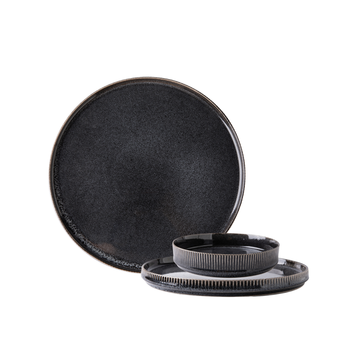 Service 18 pièces noir - "Charbon" Laguiole Cuisson - Mathon - 1