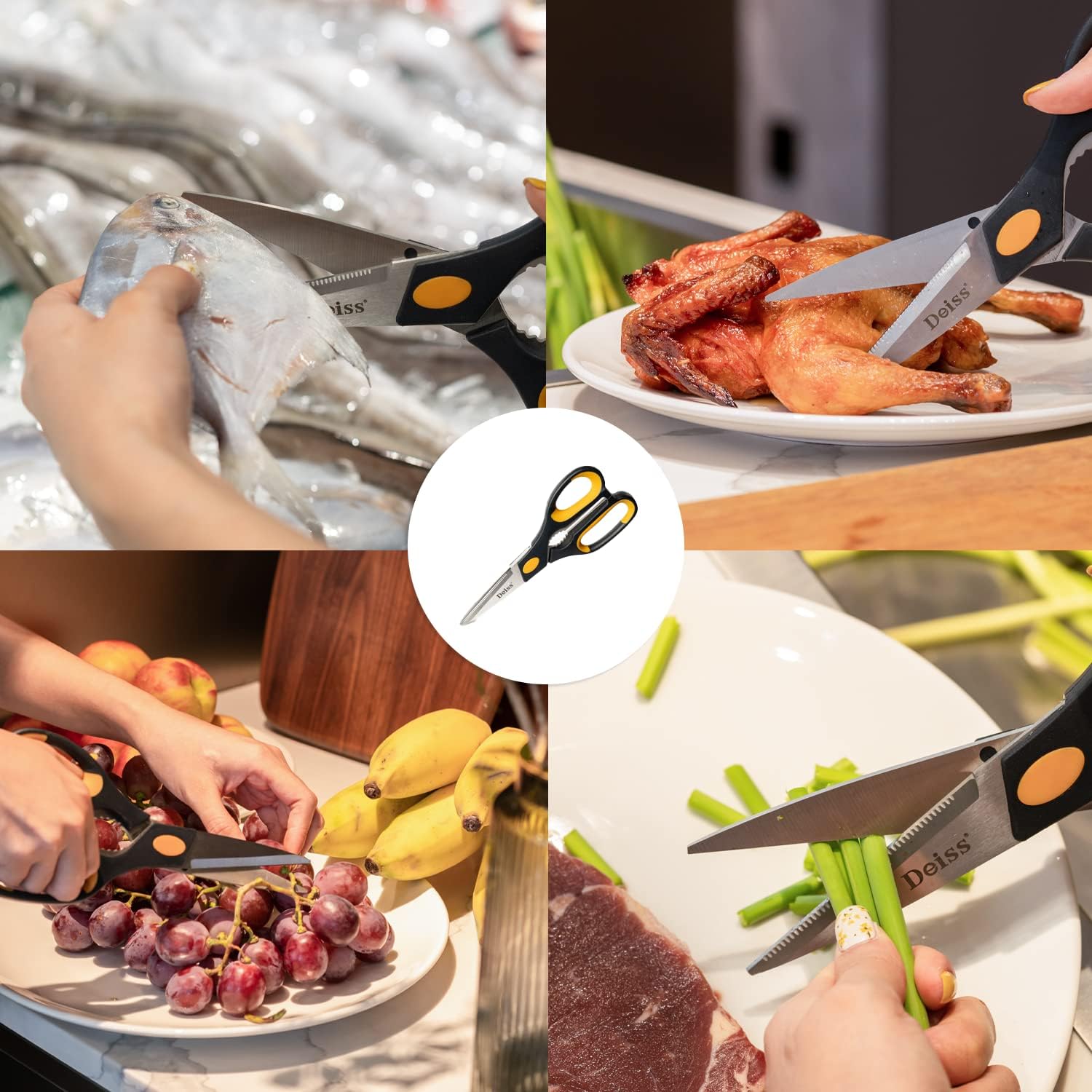 Ciseaux de cuisine robustes polyvalents en acier inoxydable Deiss - Mathon - 5