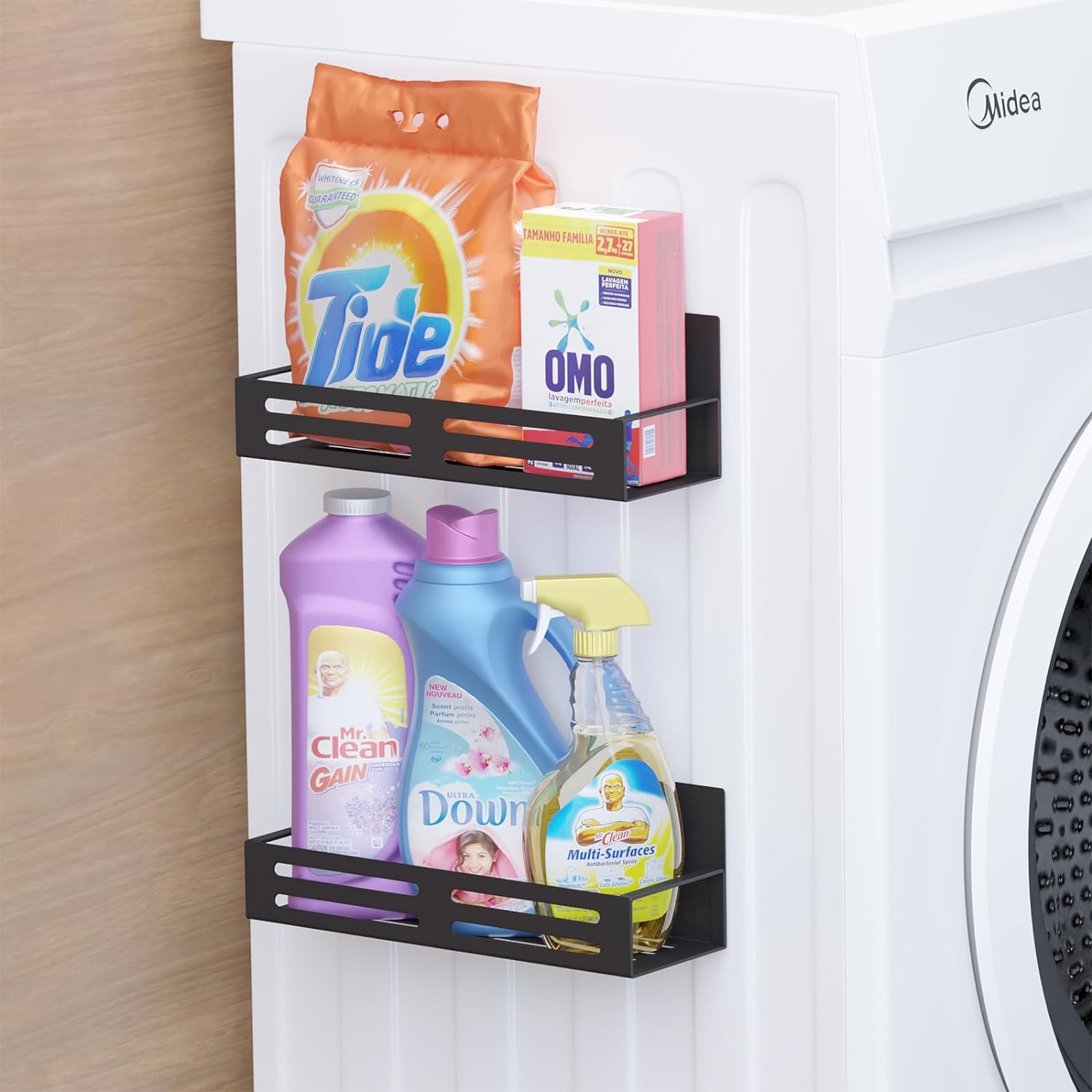 Lot de 2 étagères magnétiques pour réfrigérateur Noir Vendos85 - Mathon