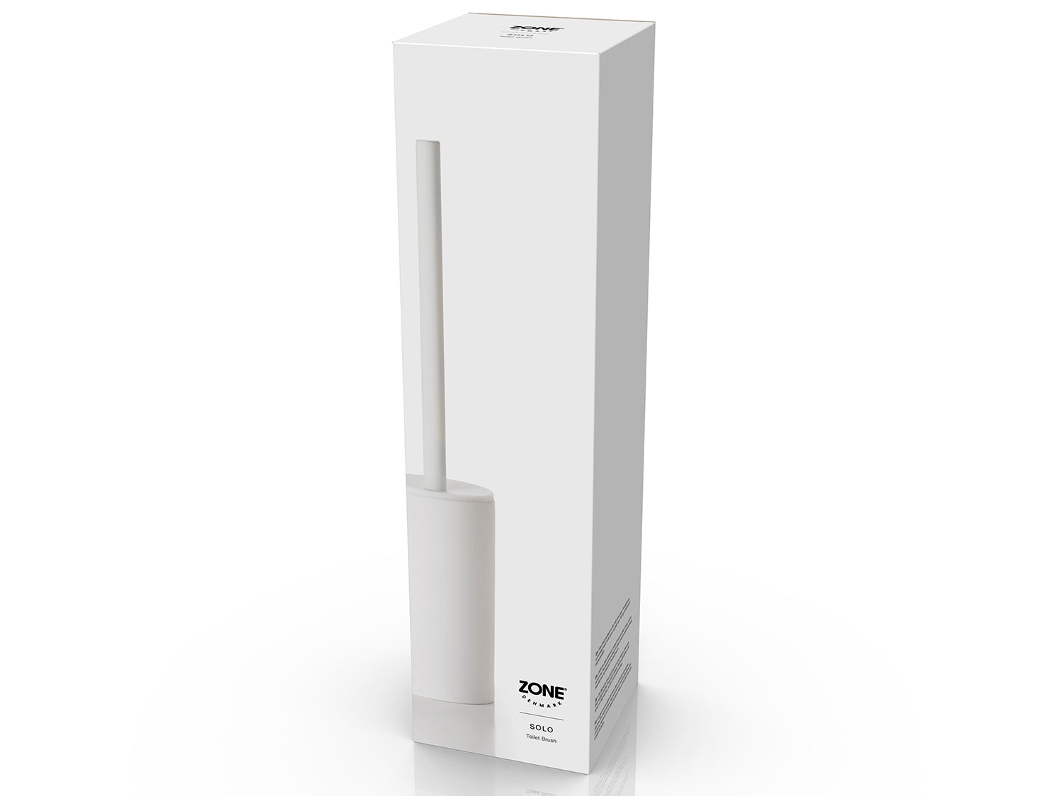 Brosse de toilette SOLO en porcelaine et acier Blanc Zone Denmark - Mathon - 2