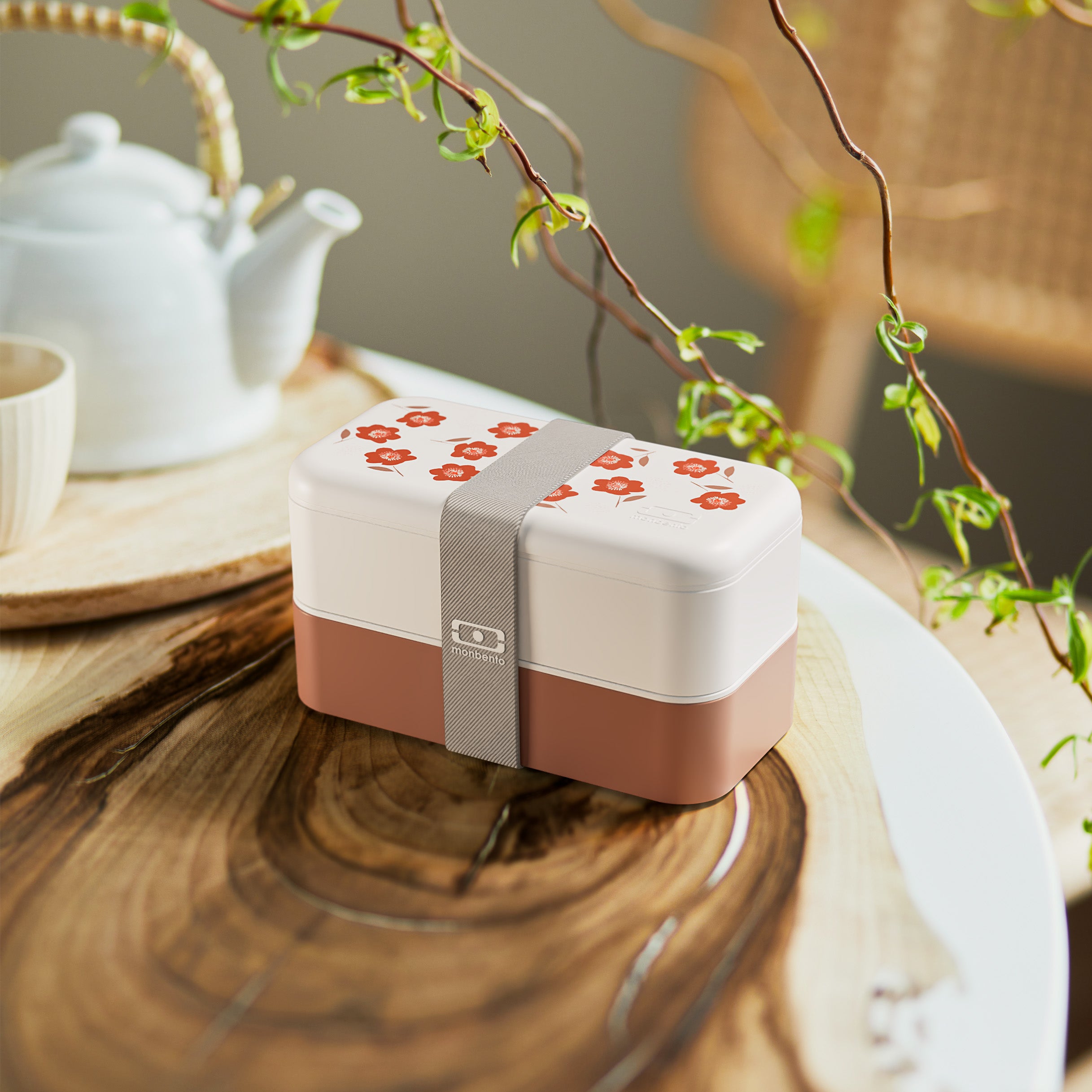 Lunch box 2 compartiments Original 1L Made in France Rose Poppy Monbento - Mathon - 7