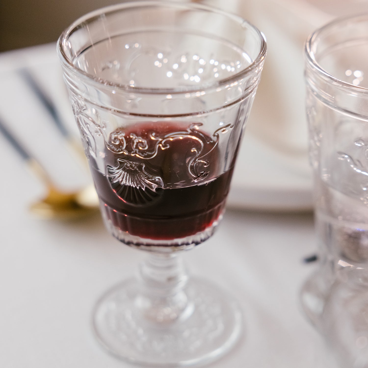 Lot de 6 verres à eau à pied VERSAILLES La Rochère - Mathon - 3