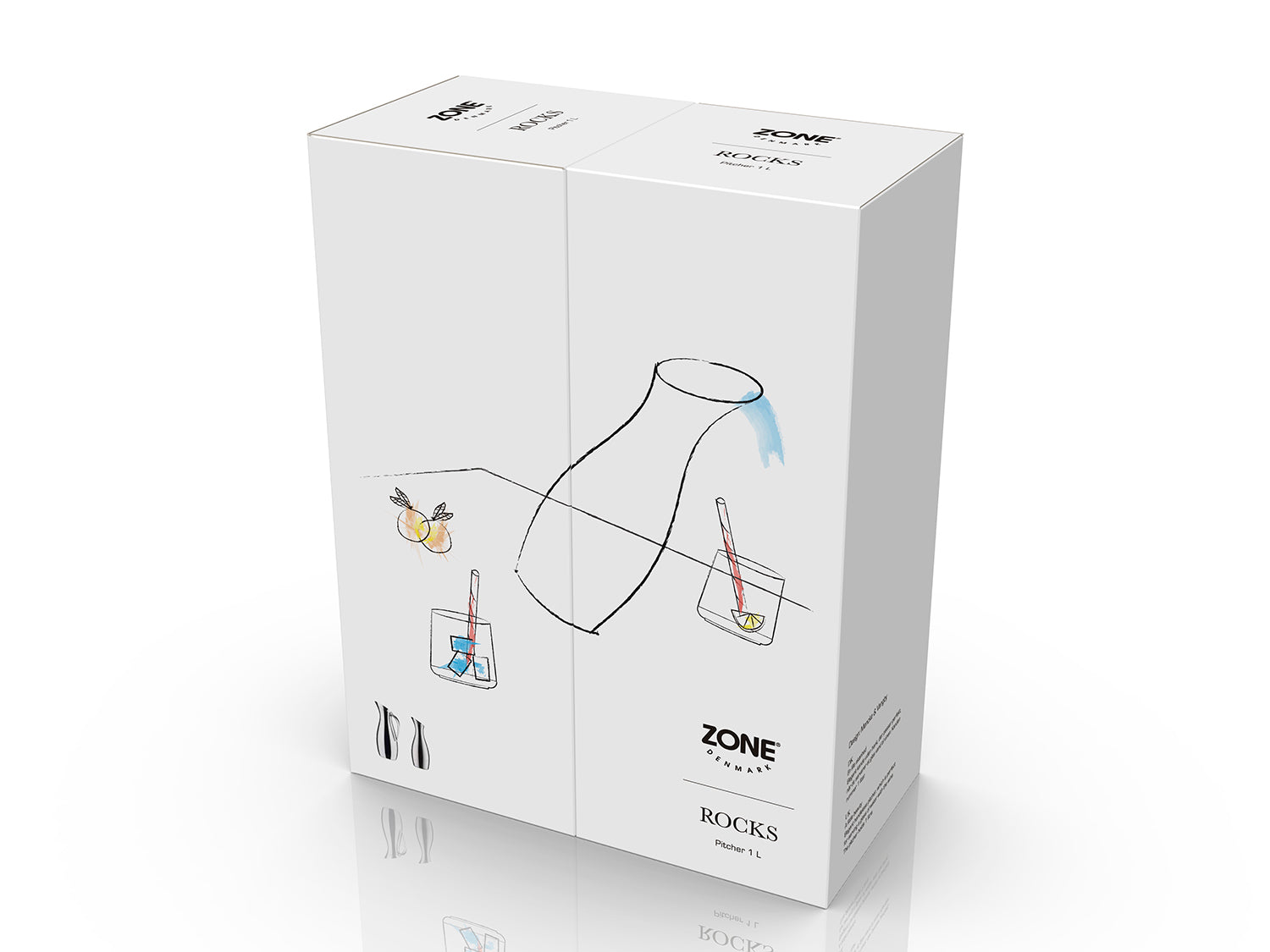 Pichet ROCKS en acier inoxydable Acier poli Zone Denmark - Mathon - 4