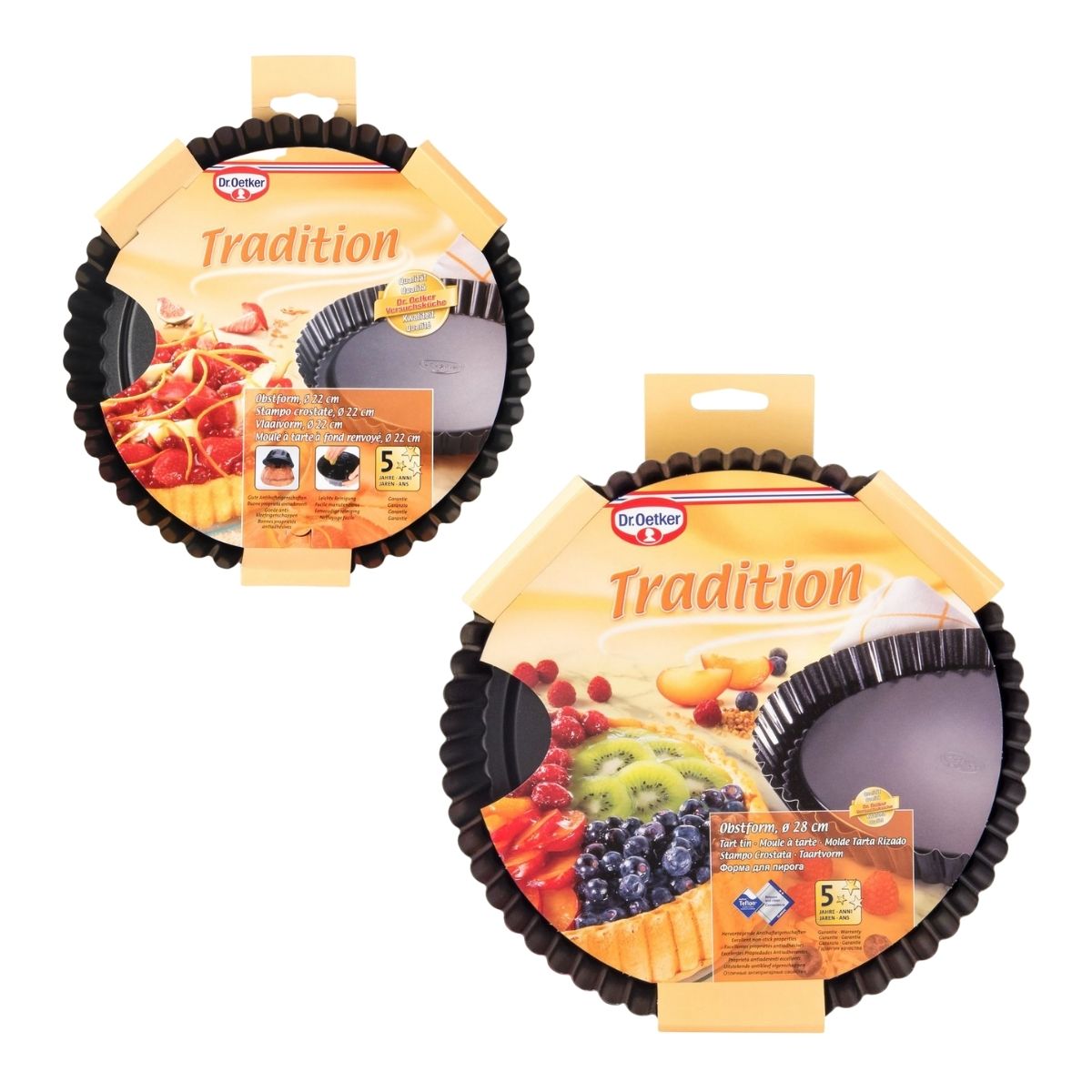 Set de 2 moules à tarte renversée 22 cm et 28 cm Dr Oetker tradition Dr. Oetker - Mathon - 6