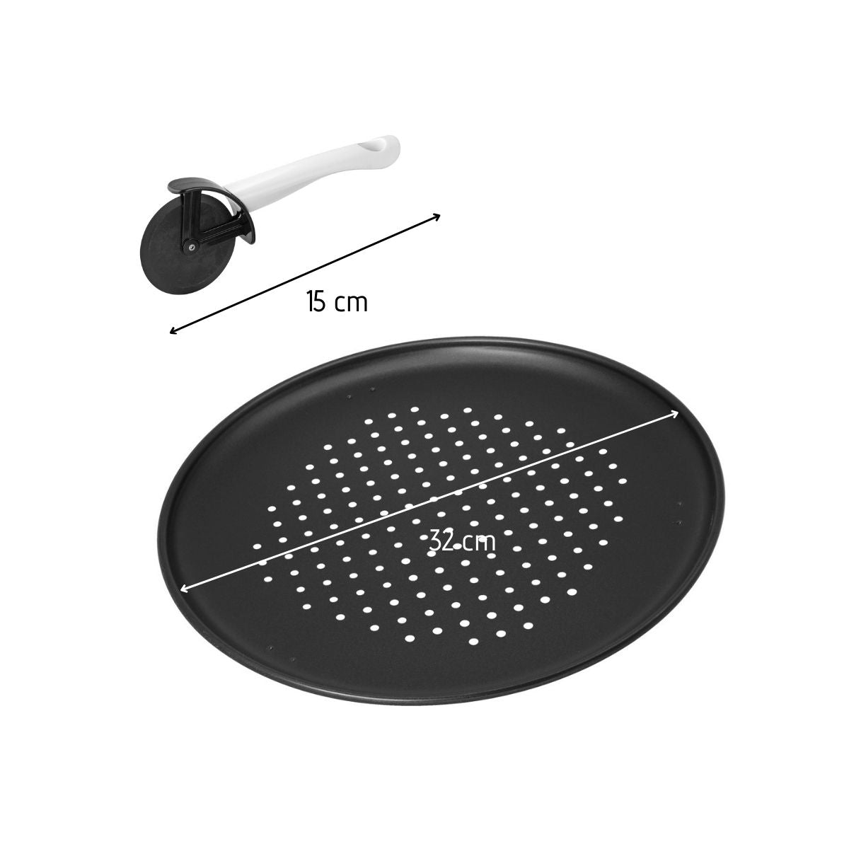 Set de 2 plaques à pizza 32 cm et une roulette à pizza Zenker Special Countries Zenker - Mathon - 3