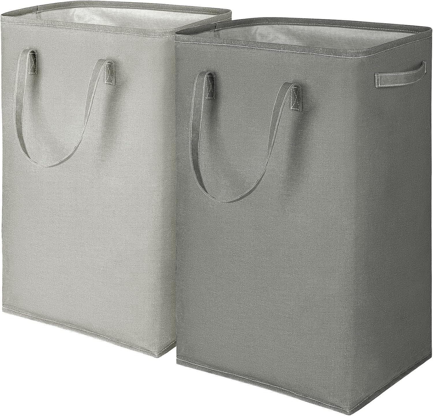 Lot de 2 paniers à linge 80 L gris foncé et gris clair Vendos85 - Mathon