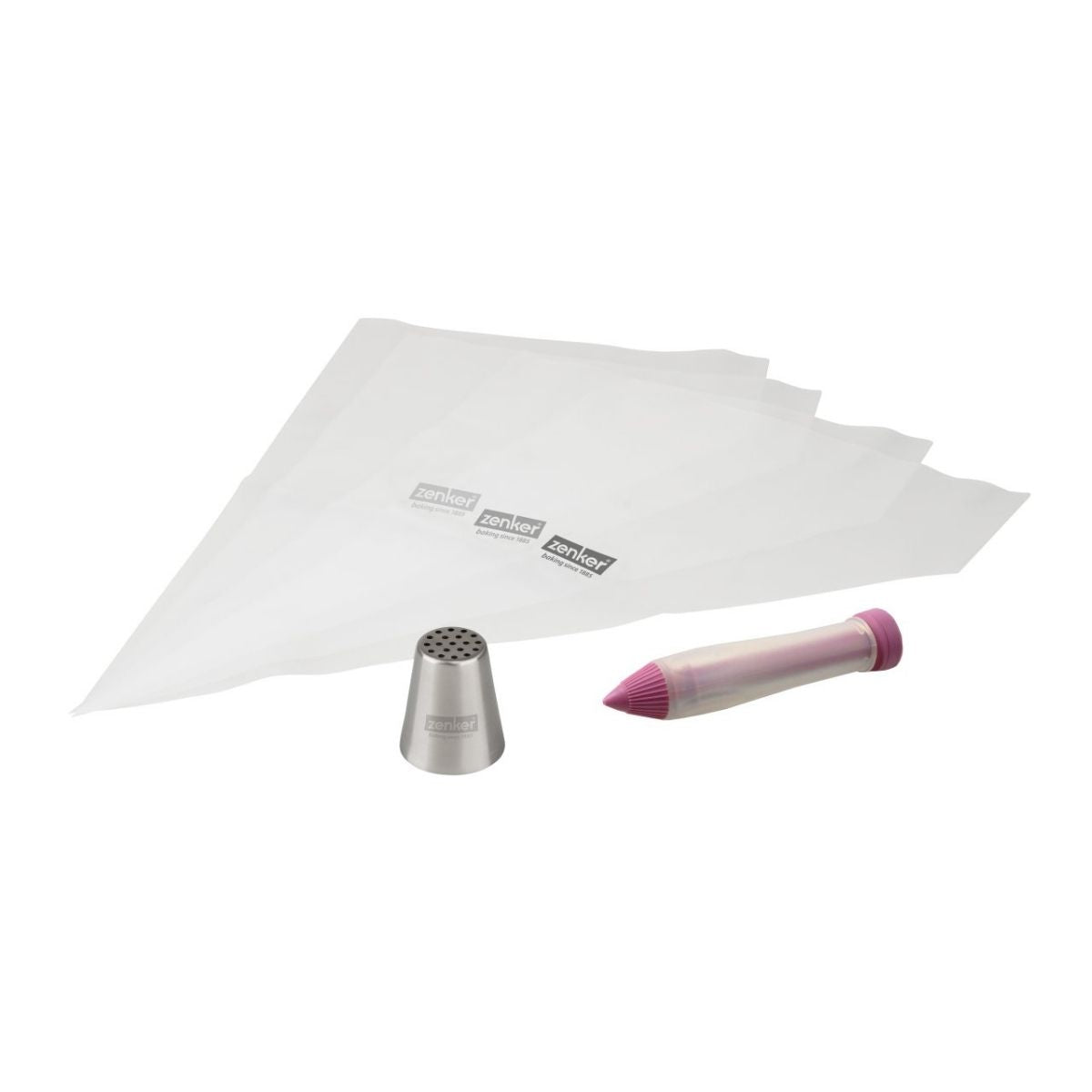 Set de poches à douilles, douille et stylo de décoration pour gâteaux Zenker Spécial Football Zenker - Mathon - 1