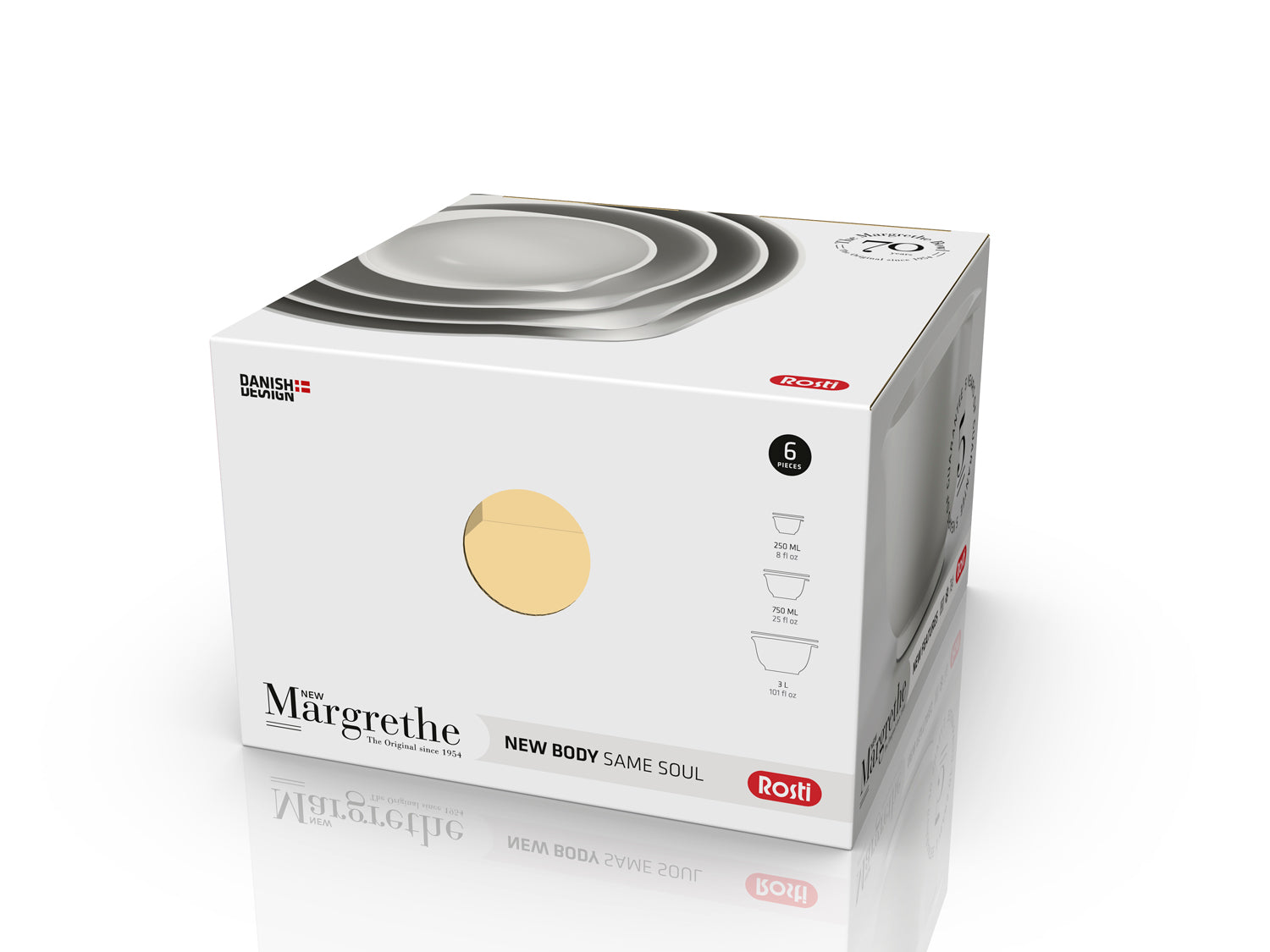 Set de bols 6 pces NEW MARGRETHE en durostima® Blanc Rosti - Mathon - 2