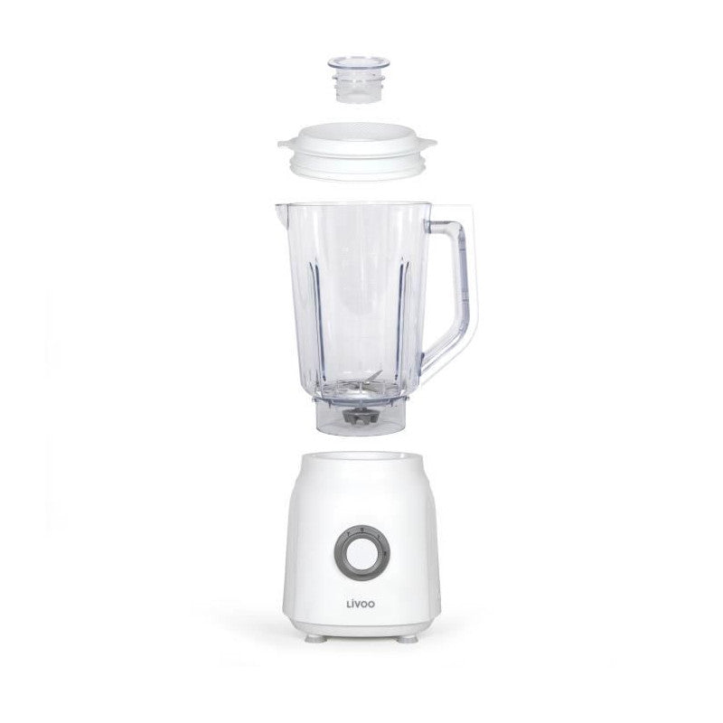 Blender - Livoo - 1,5 L - 600 W - 22 000 Tours/min - 2 Vitesses - Turbo Blanc Livoo - Mathon - 2