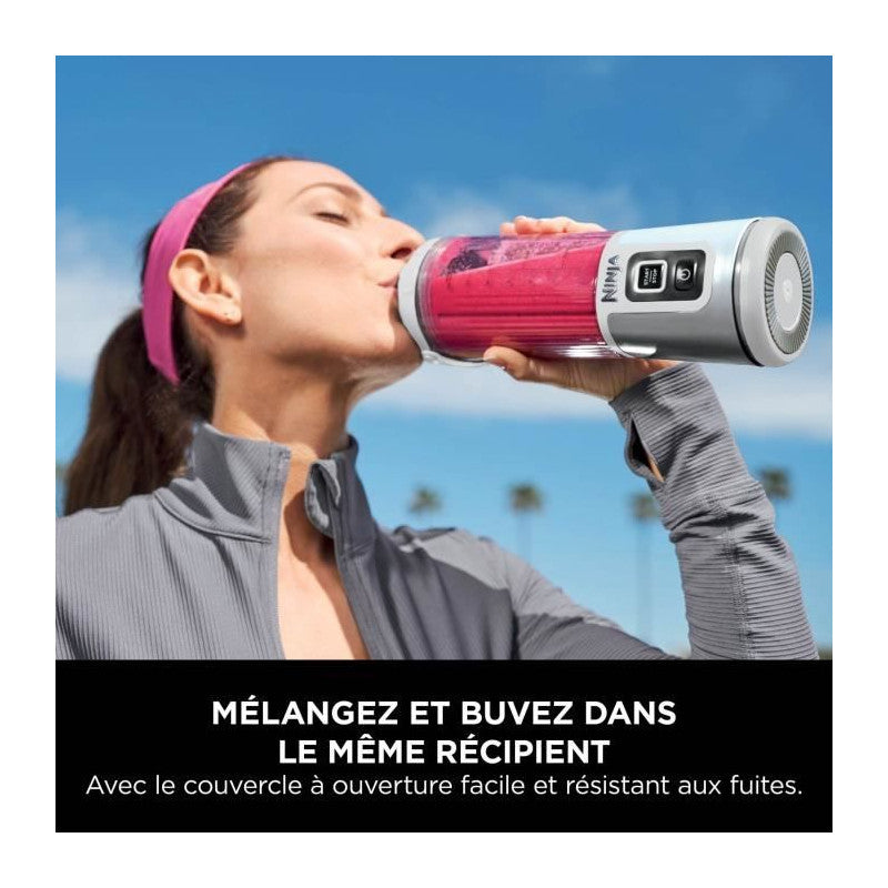 Blender Portable Sans Fil Ninja Blast - Blanc - Bc151euwh Ninja - Mathon - 2