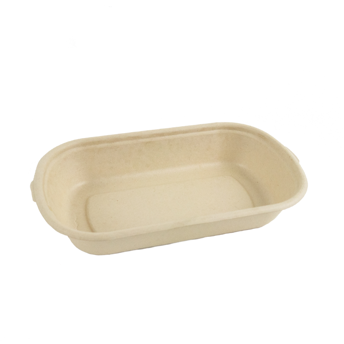 Boîte rectangulaire brune en pulpe "Eco-Rec" 700 ml 19,5 x 11,6 x 5 cm - 50 unités FirstPack - Mathon