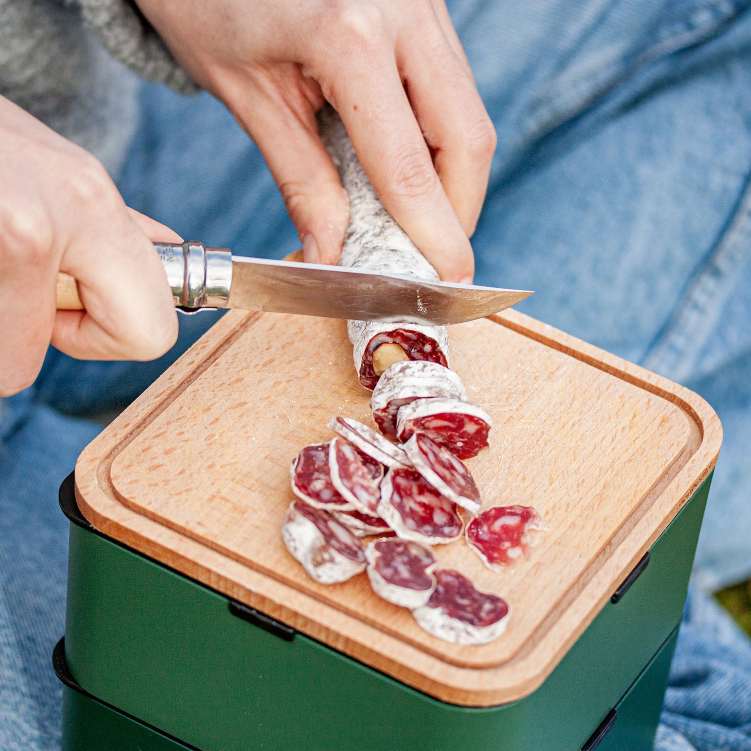 Set lunch box 2 étages 1,7L Rose Moka + Planche à découper Monbento - Mathon - 6