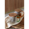 Tisanière mug Karl en verre borosilicate anse verte 300 ml Ogo - Mathon - 2