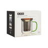 Tisanière mug Karl en verre borosilicate anse verte 300 ml Ogo - Mathon - 4