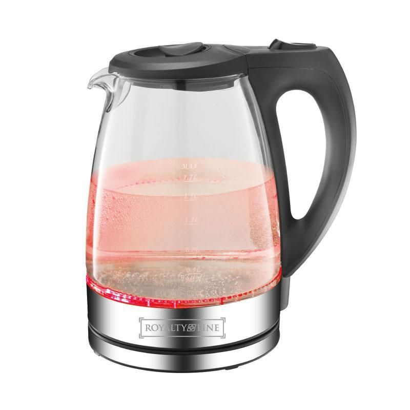Bouilloire électrique 1,7L en verre Rouge Royalty Line RLGWK22008355-RED Royalty Line - Mathon - 1