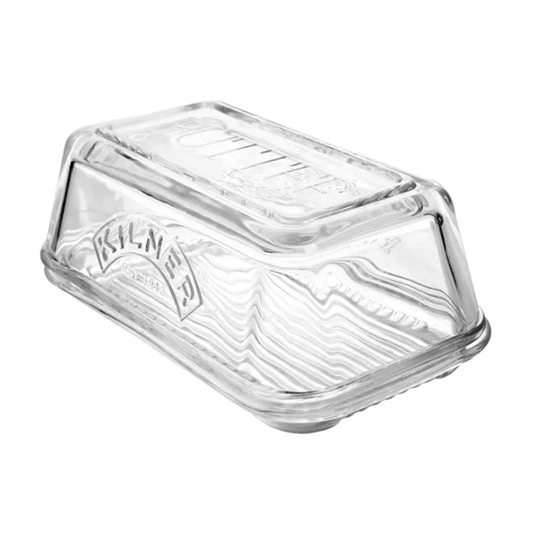 Beurrier en verre avec plat et couvercle Kilner - Mathon