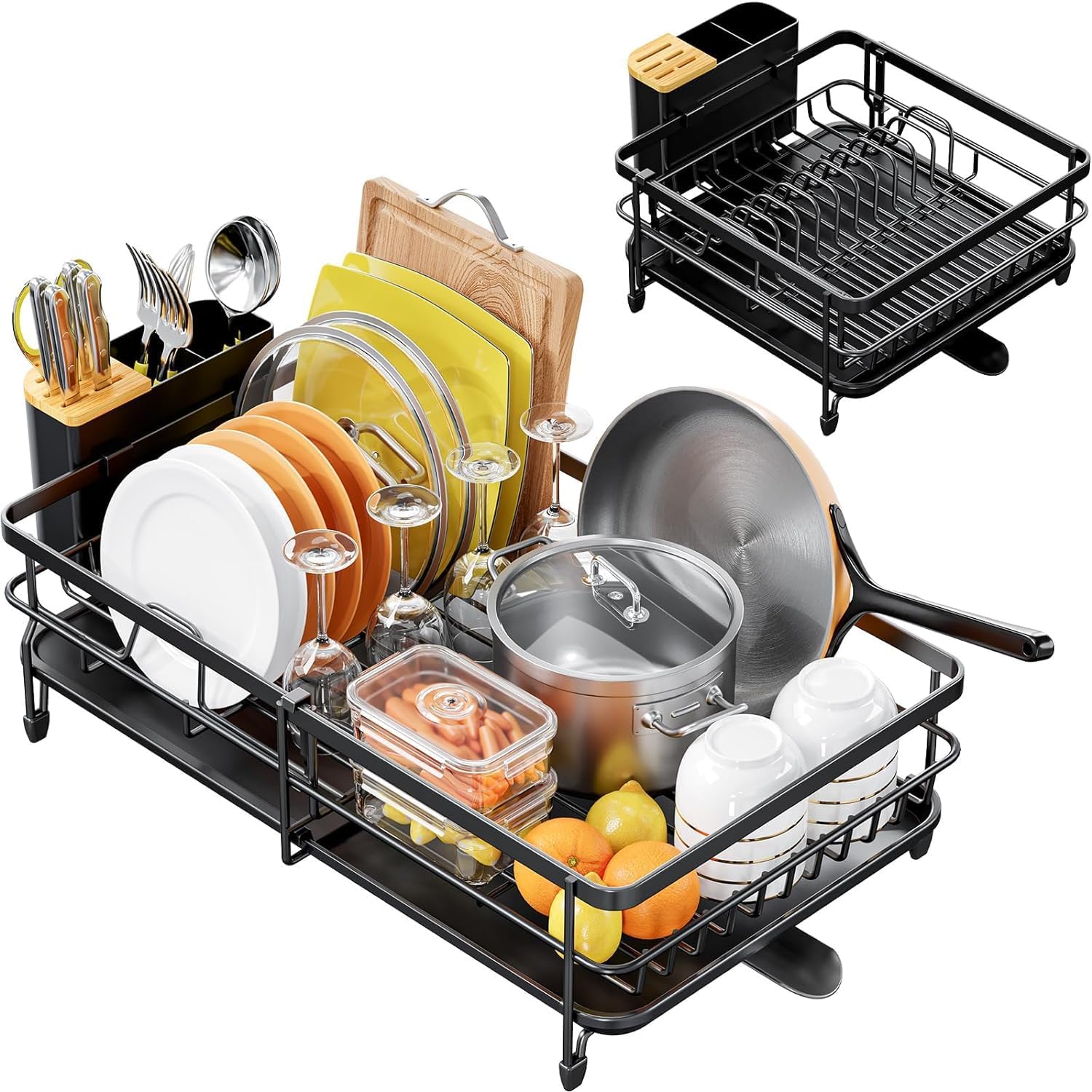 Égouttoir à Vaisselle Extensible noir Vendos85 - Mathon