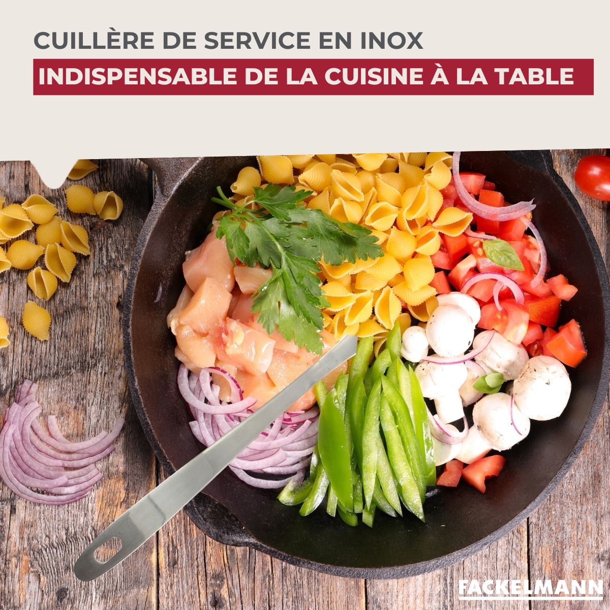 Ensemble de 2 Cuillères de service inox 31,5 cm  Oxford Fackelmann - Mathon - 2