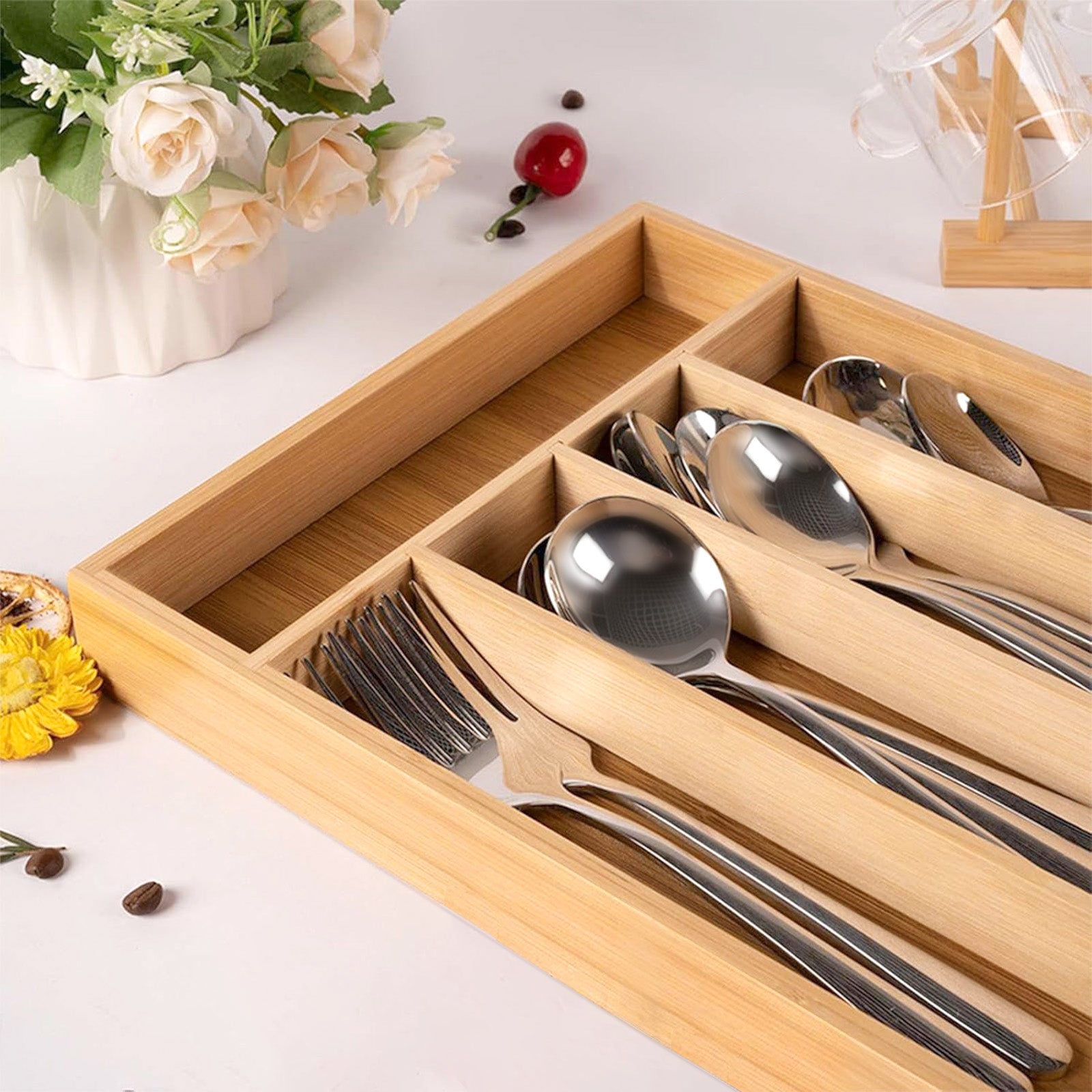 Plateau à Ustensiles en Bambou Cheffinger - Mathon - 5