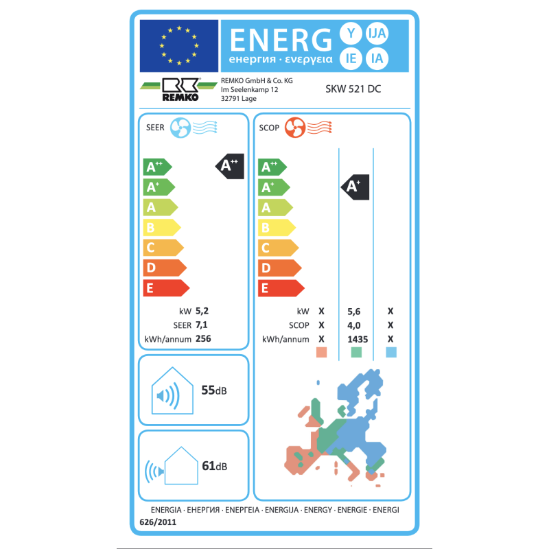 Climatisation Mono-split 5,2kw   Skw 521 Dc Remko - Mathon - 3