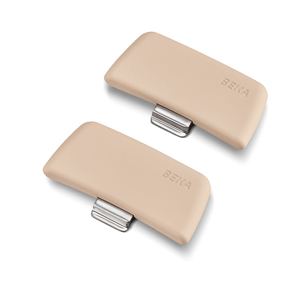 Set 2 anses amovibles en bakélite beiges Soft Touch Evolution Beka - Mathon - 1