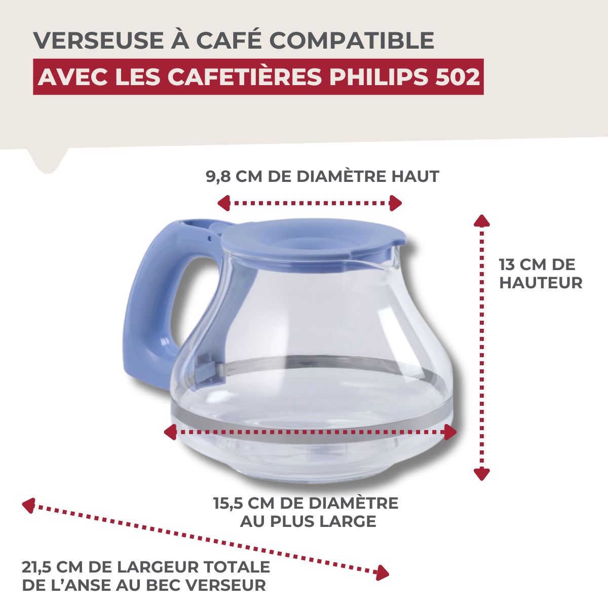 Verseuse pour cafetière Philips 502  Basics Fackelmann - Mathon - 4