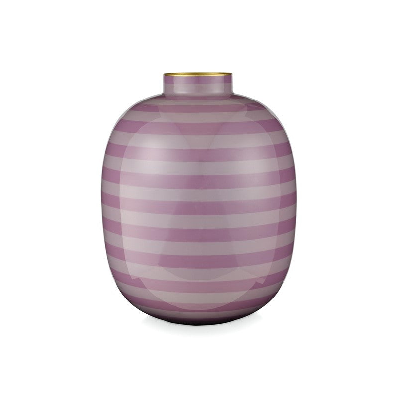 Vase métal Stripes Lilas - 32cm Pip Studio - Mathon - 1