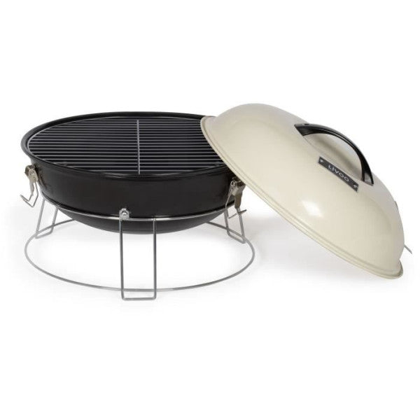 Barbecue A Charbon Portable - Livoo - Doc301 - ø34 Cm - Grille Chromé Livoo - Mathon - 2