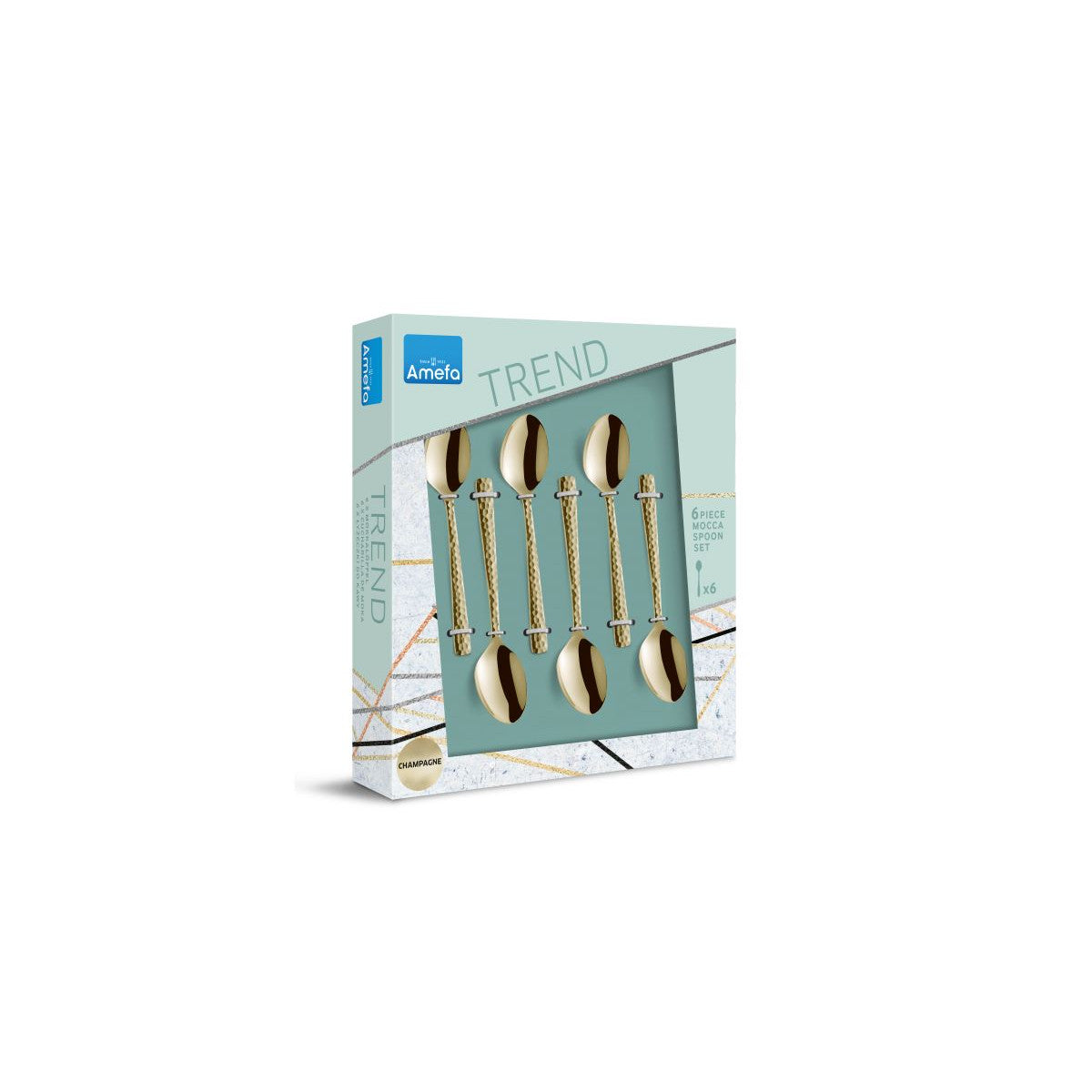 Felicity - 6 cuillères moka Champagne mat Amefa - Mathon - 3