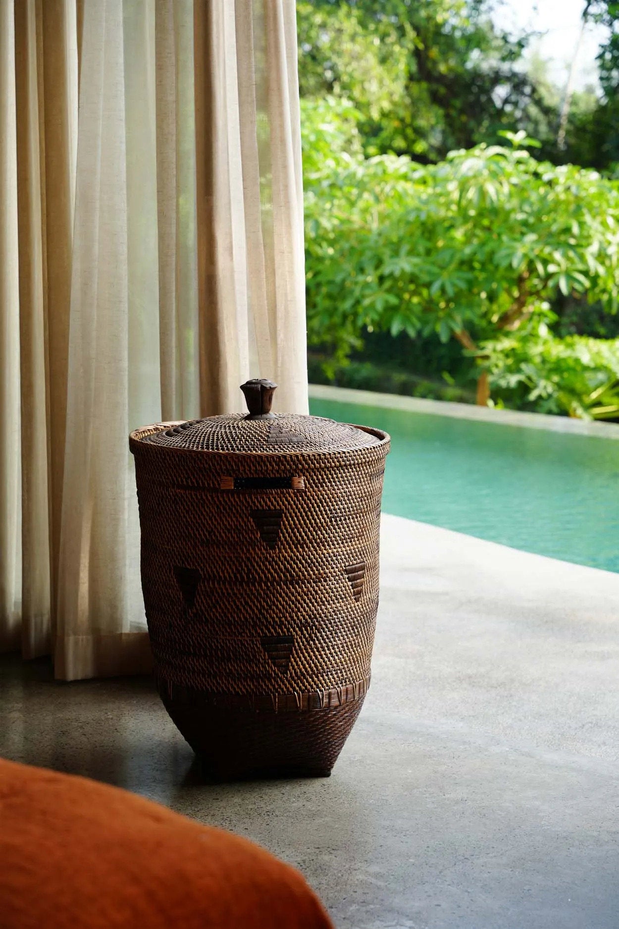 Le Panier à Linge Colonial - Brun Naturel - XL Bazar Bizar - Mathon - 4