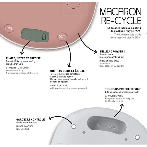 Balance de cuisine digitale 3 kg Macaron Re-Cycle Terraillon - Mathon - 4