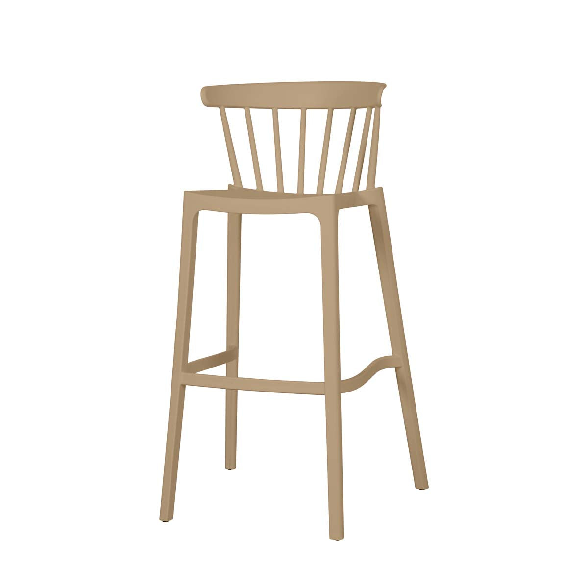 Tabouret de Bar Windson en Polypropylène - Lot de 4 - Veba - Mathon - 1