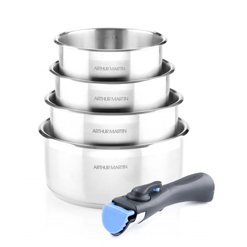 Batterie De Cuisine Inox 5 Pcs Arthur Martin 5589 Arthur Martin - Mathon - 1