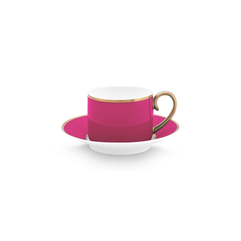 Paire tasse café (1 tasse + 1 sous-tasse) Pip Chique Or-Rose - 120ml Pip Studio - Mathon