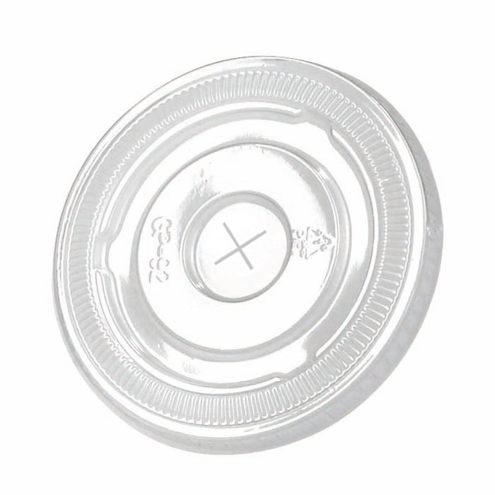 50Pcs - Couvercle PET transparent plat avec croisillon FirstPack - Mathon - 1