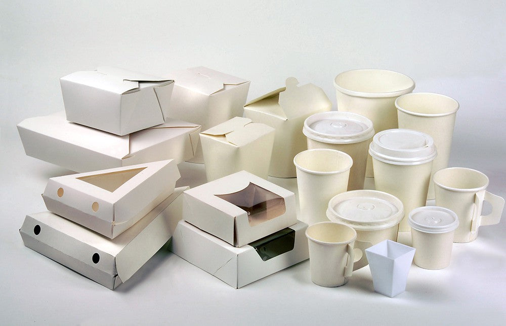 25Pcs - Boite repas carton blanc  217x160x50mm 1450ml FirstPack - Mathon - 2