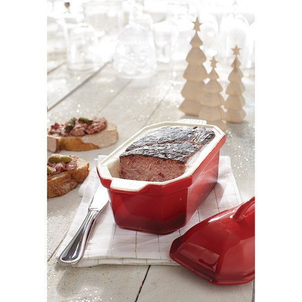 Terrine en céramique émaillée 20,5 cm rouge - Mathon - 5